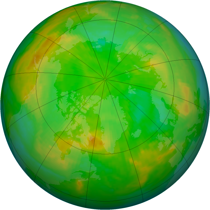 Arctic ozone map for 23 June 1986